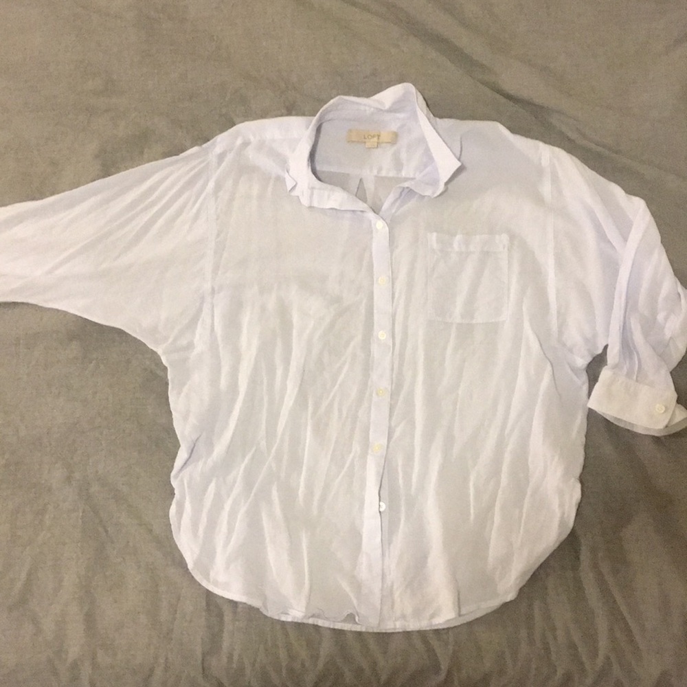 Loft Button down dolman sleeve blouse